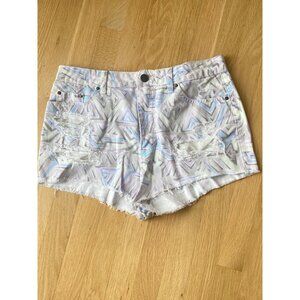 BDG Urban Outfitters High Rise Dree Cheeky Shorts 31 Pastel Distressed Y2K